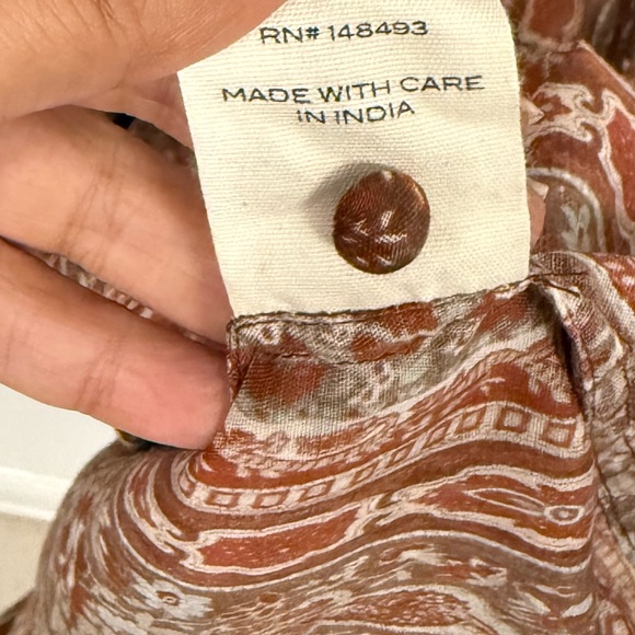 Doen Normandy Dress Earth Mandevilla Vine Floral Paisley L - Picture 16 of 16